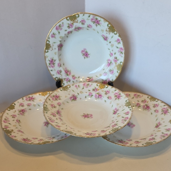 Set Of 4 Vintage Theodore Haviland Limoges France Plates 9.5